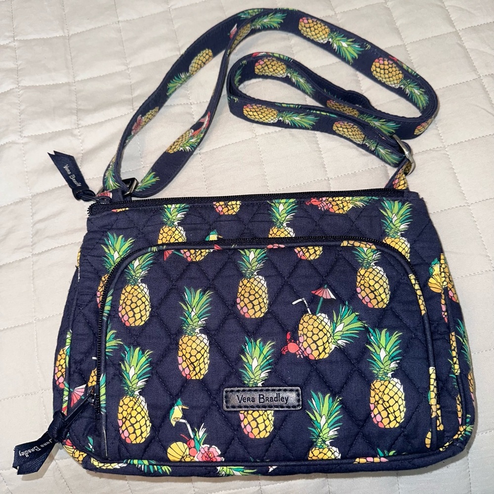 Vera Bradley RFID Little Hipster Crossbody Bag in Toucan Party.